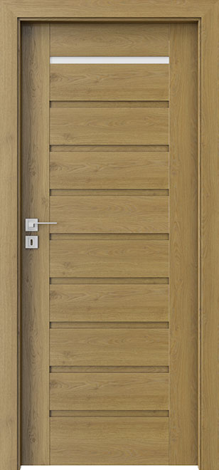 Natural Oak Wood Front Door - Single