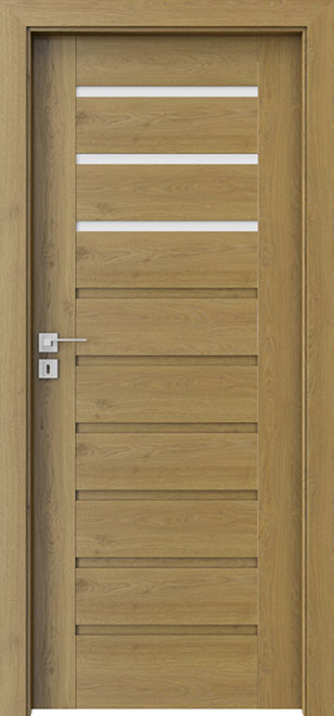Natural Oak Wood Front Door - Single