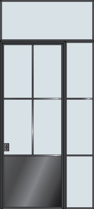 Custom Interior Steel Door STL-W6P-1SL-TR