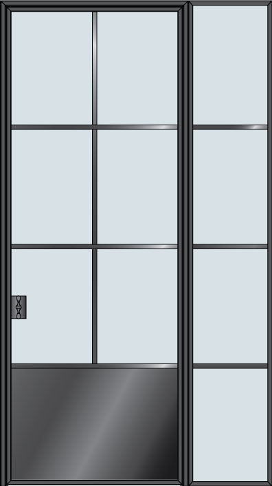 Custom Interior Steel Door STL-W6P-1SL