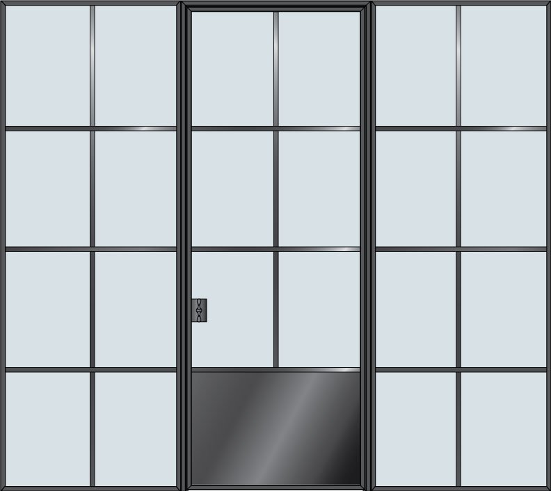Custom Interior Steel Door STL-W6P-2SL