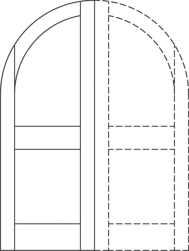 R202-pair Paint Grade MDF Interior Doors