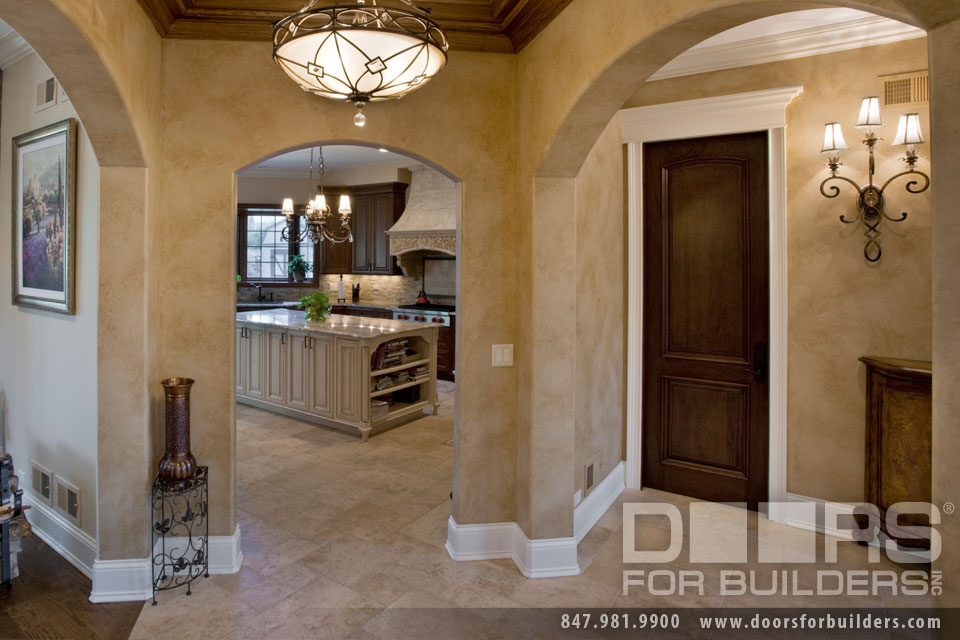 DoorsForBuildersSolidWoodPowderDoorKitchenView Custom Wood Doors